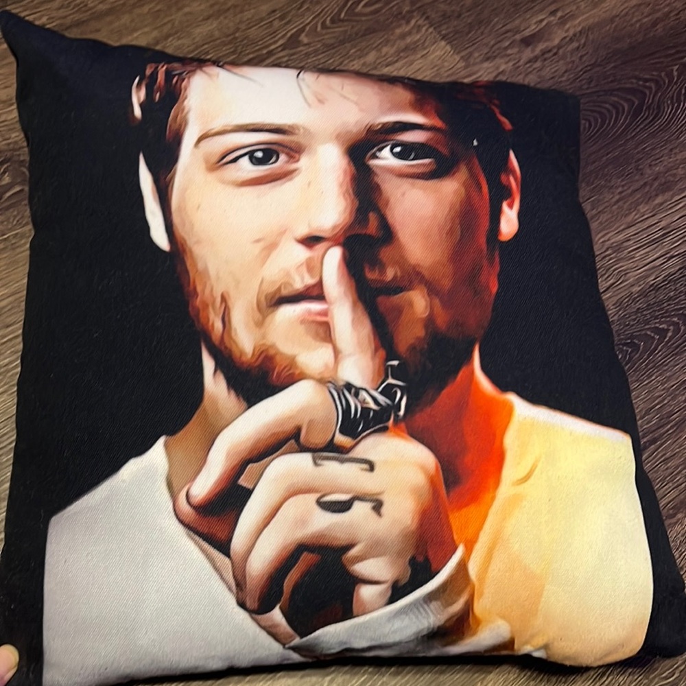 Danny Warsnop throw pillow Asking Alexandria
